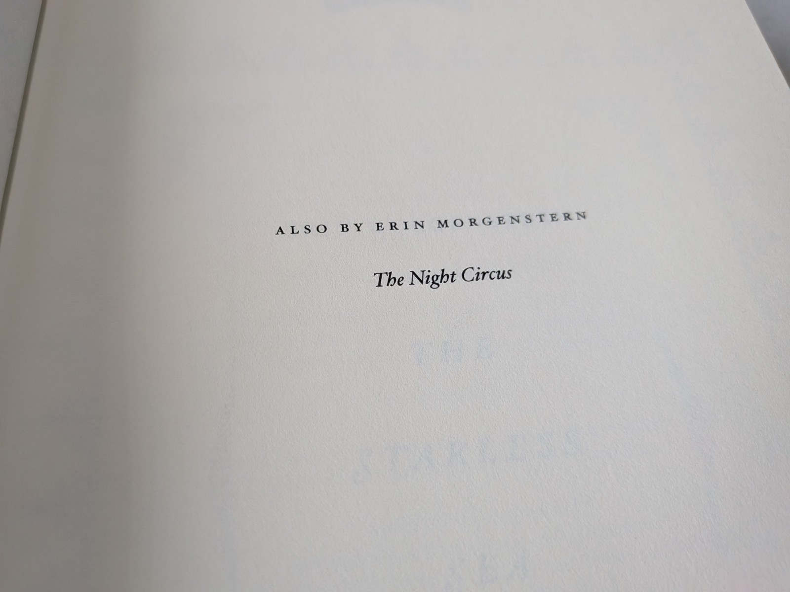 The Starless Sea Erin Morgenstern Hardcover Doubleday 2019 No DJ