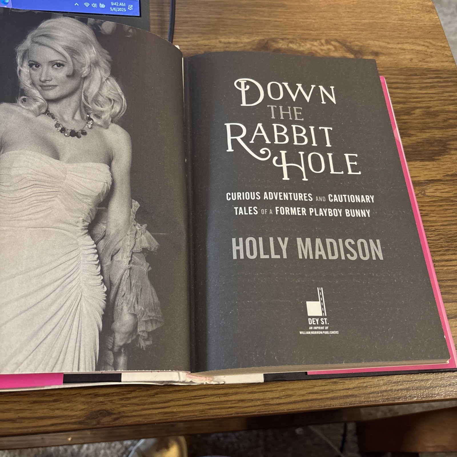 Down the Rabbit Hole, Holly Madison HC DJ 2015 1st Edition Dey St Press