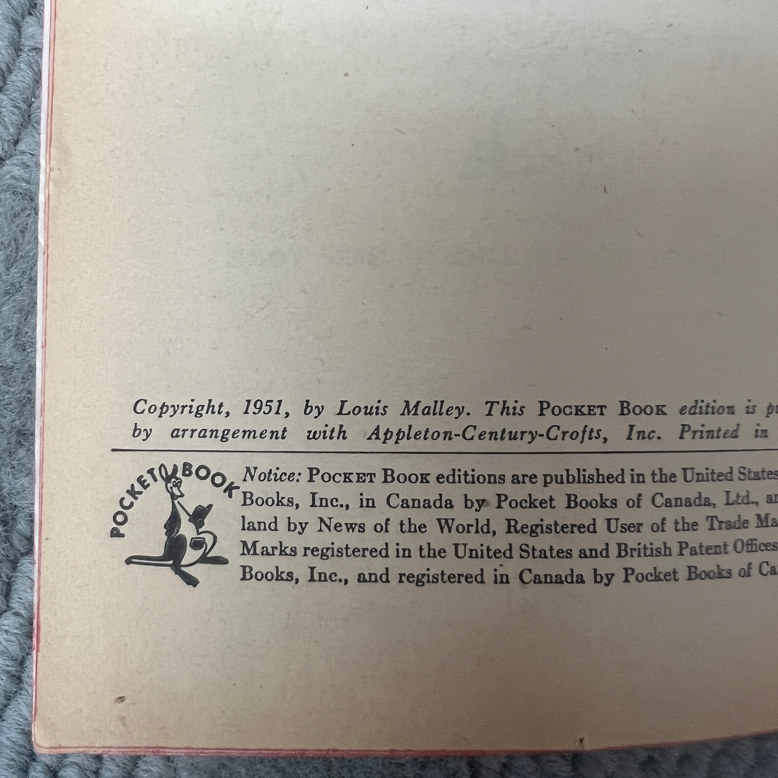 Horns For The Devil Mystery Paperback Book by Louis Malley Pocket Books 1952