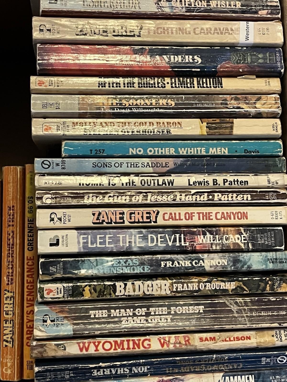 50+ WESTERN Book Lot Classic Cowboy Action ZANE GREY BRAND KELTON Vintage