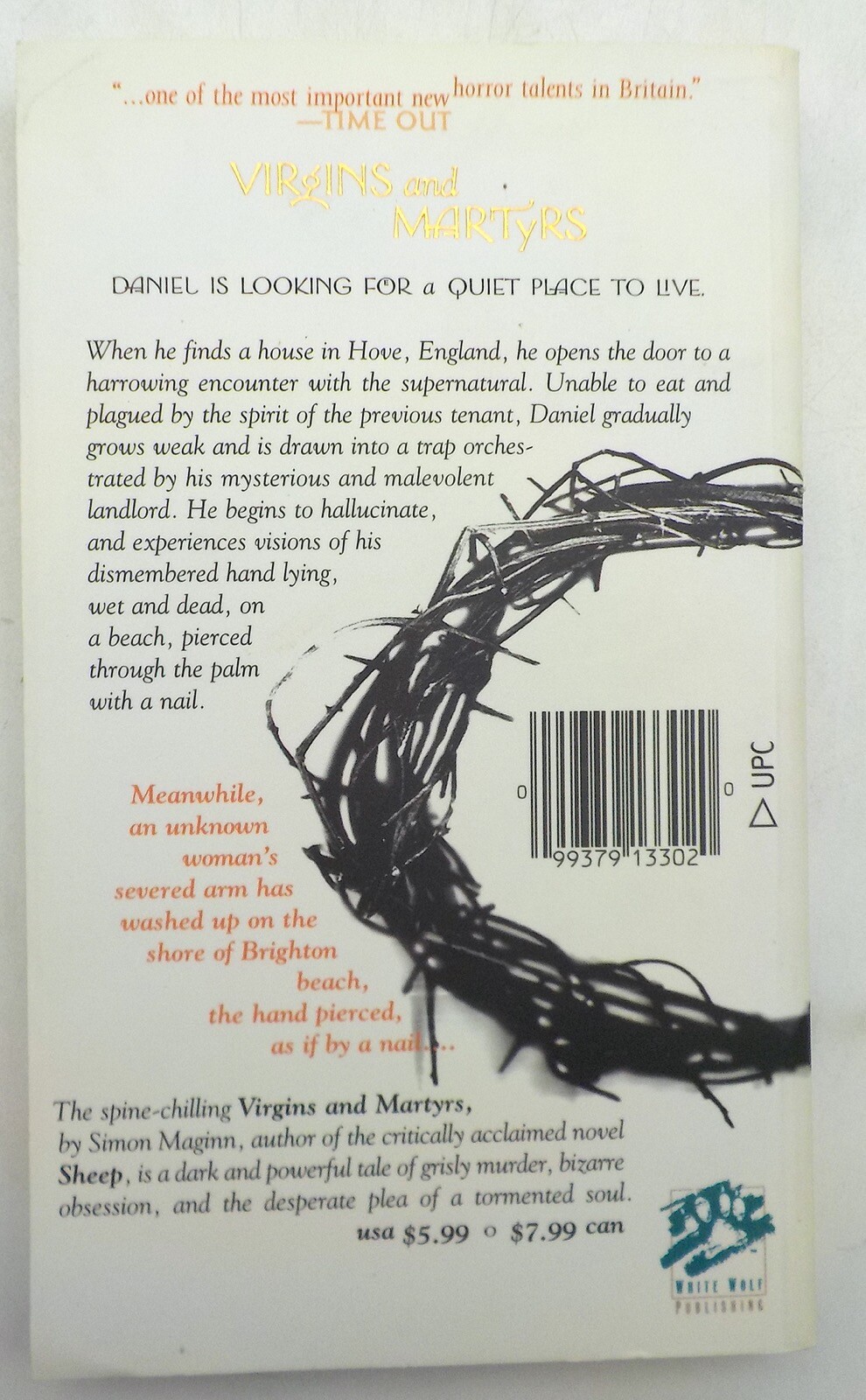 VIRGINS and MARTYRS A Novel Simon Maginn First Printing White Wolf Pub. 1995