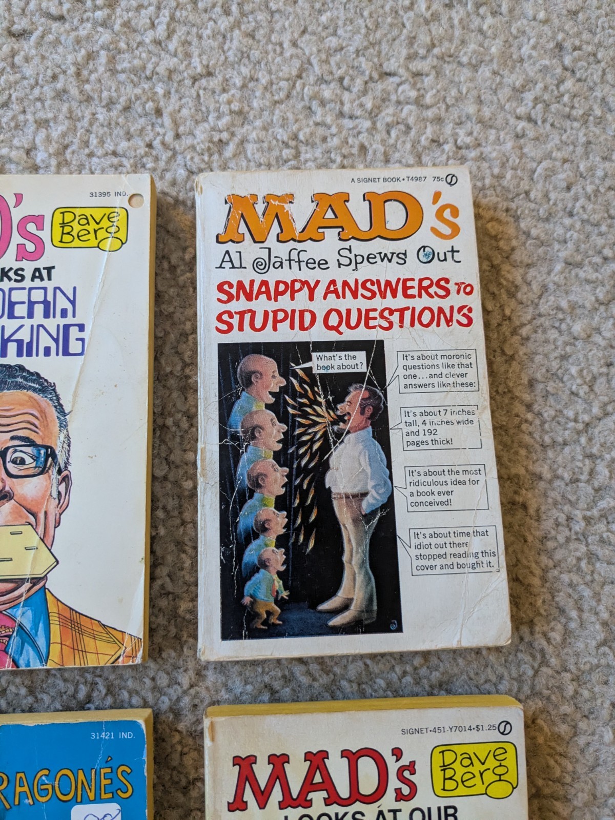 MAD Magazine Paperback Lot 8 Vintage Al Jaffee Dave Berg William Gaines 1970s