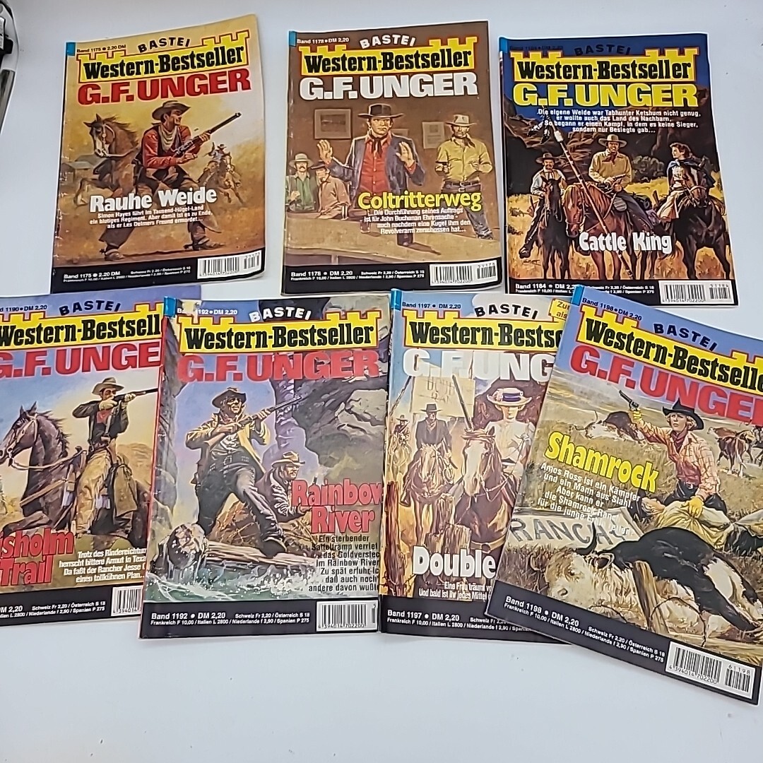 19 BASTEI Western-Bestseller G.F. Unger Pulp Fiction German Booklets Books