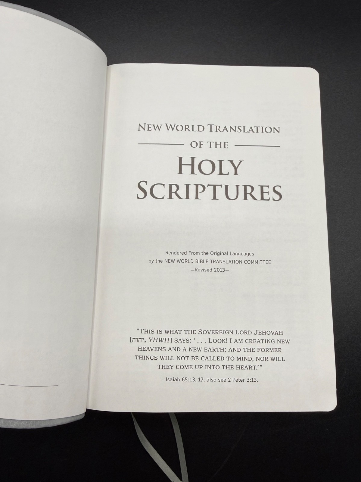 Leather Bound New World Translation Holy Scriptures Jehovah’s Witness Bible 2013
