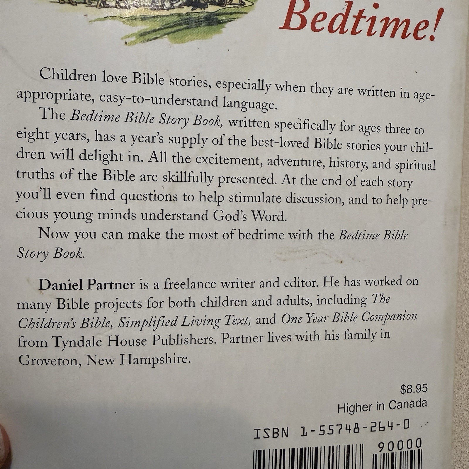 Vintage 1995 Bedtime Bible Story Book Paperback 110+ Illustrations 365 Stories