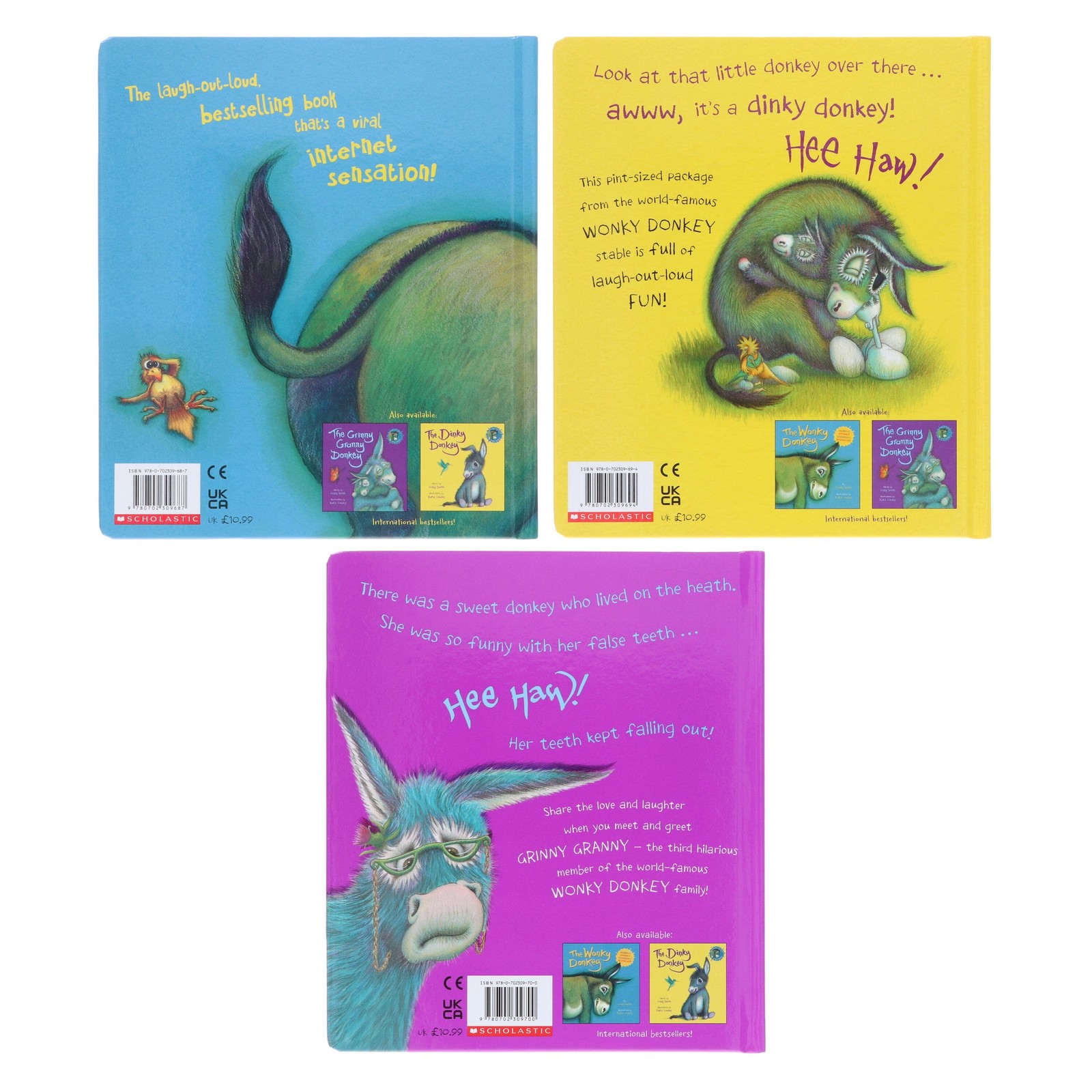 The Wonky Donkey by Craig Smith 3 Books Box Set – Ages 2-6 – Board Book
