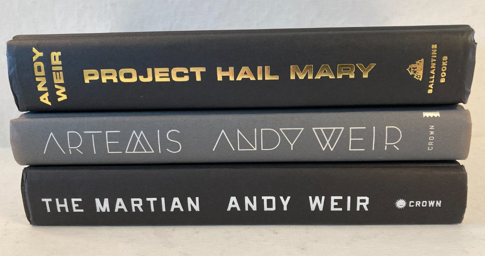 Andy Weir Novels FIRST EDITIONS Martian/Artemis/Project Hail Mary HCDJ Very GOOD