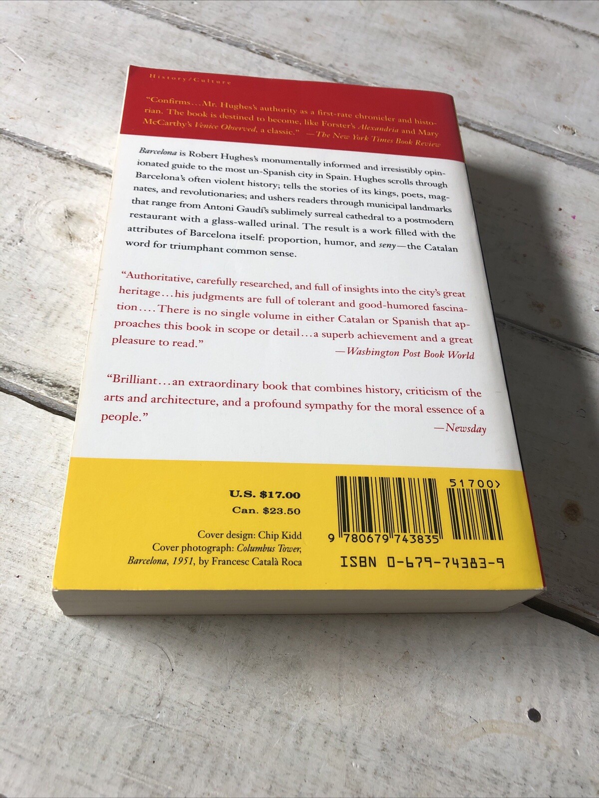 Barcelona Robert Hughes Paperback Art History Travel Culture Guide Book