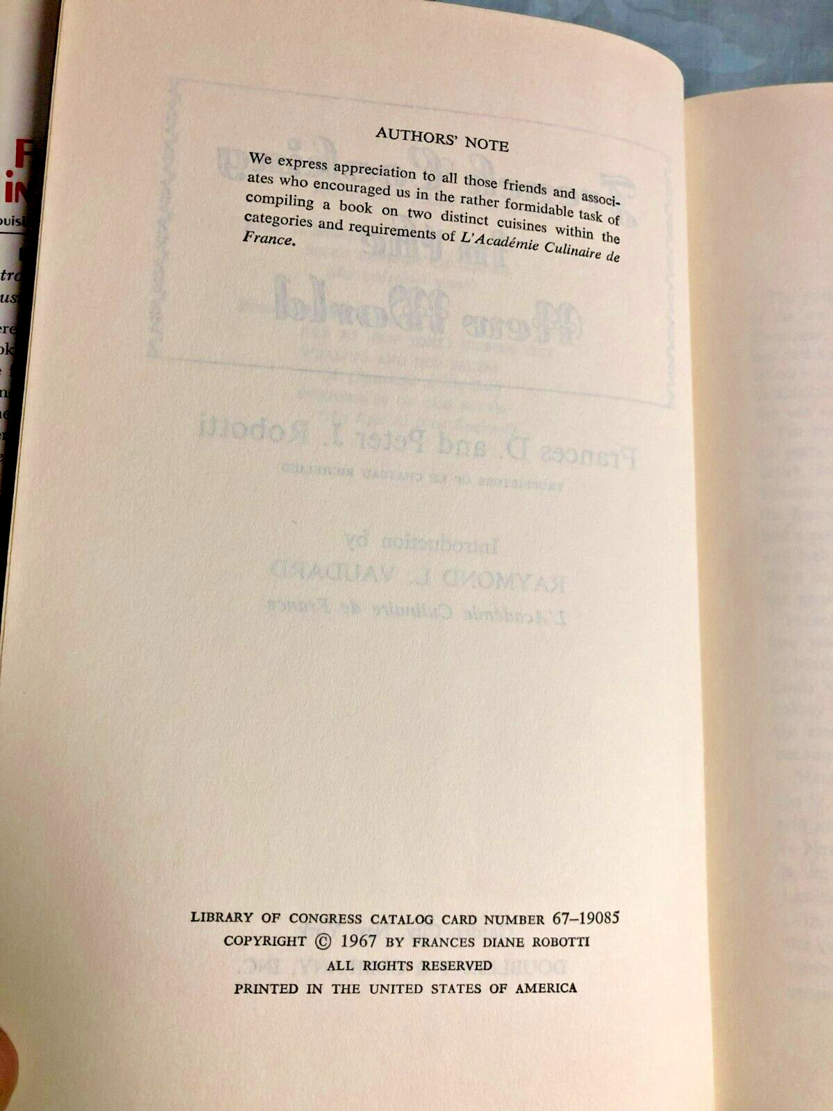 RARE 1ST PRINT! French Cooking in the New World Louisiana Creole by F & P Roboni