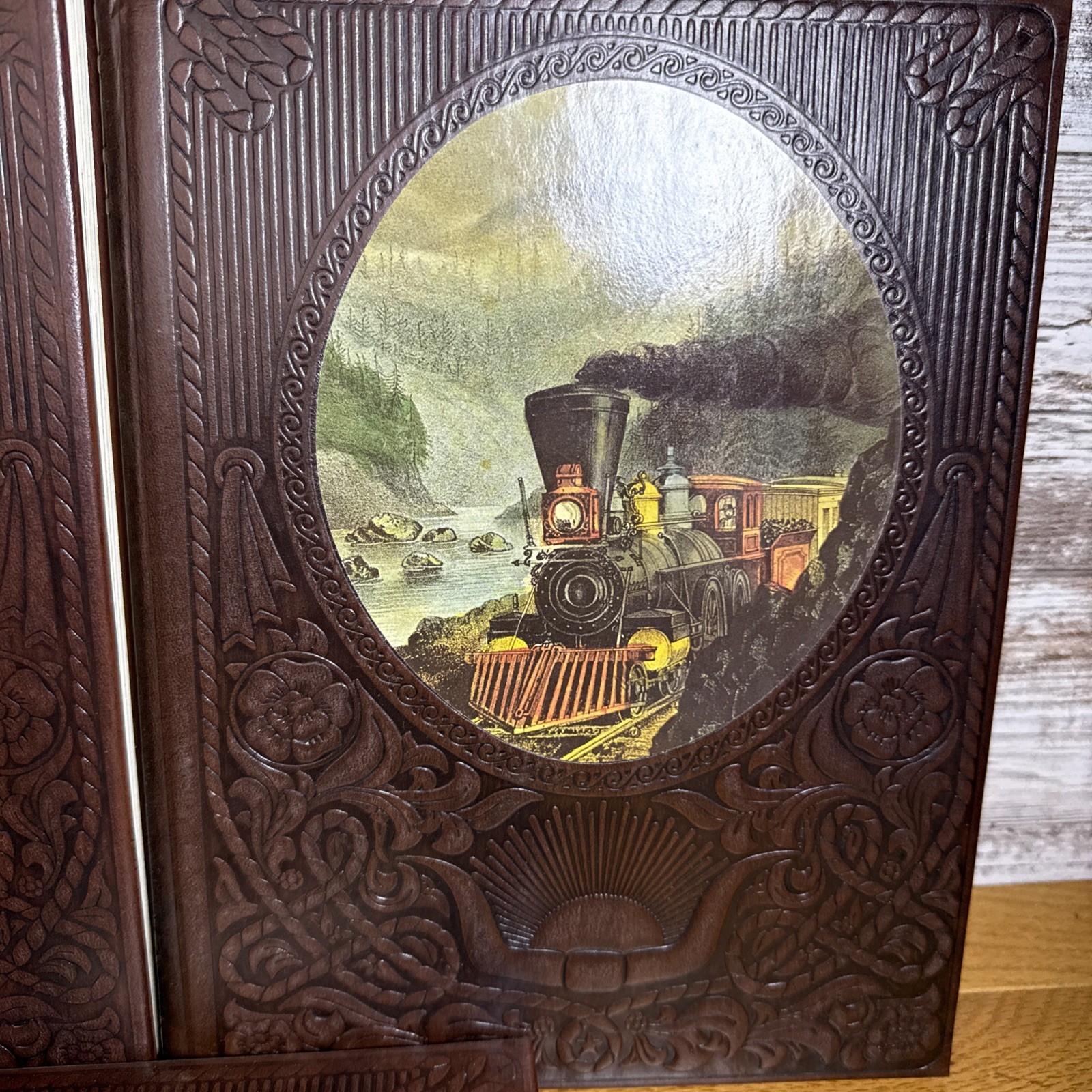 Lot 5 Vintage The Old West Series Time Life Books Cowboys Railroader Leatherette
