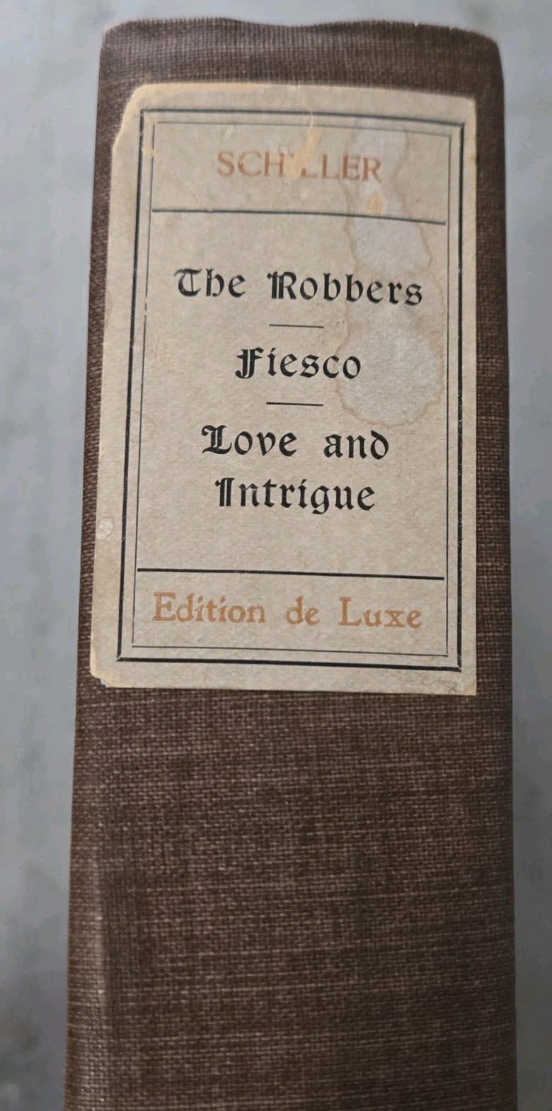 1902 The Robbers by Friedrich Schiller Luxury Edition #15 of 1,000