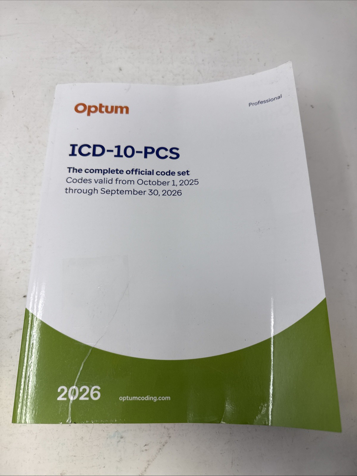 2026 ICD-10-PCS Professional (Softbound) – Paperback, by Optum – Cover Damage