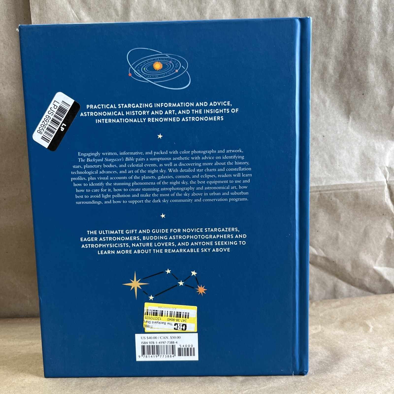 Backyard Stargazer’s Bible…(USED)(HARDCOVER) SEE DESCRIPTION