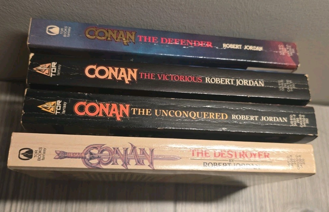 Vintage Conan the Barbarian Robert Jordan 4 Book Boxed Set Tor Fantasy Paperback