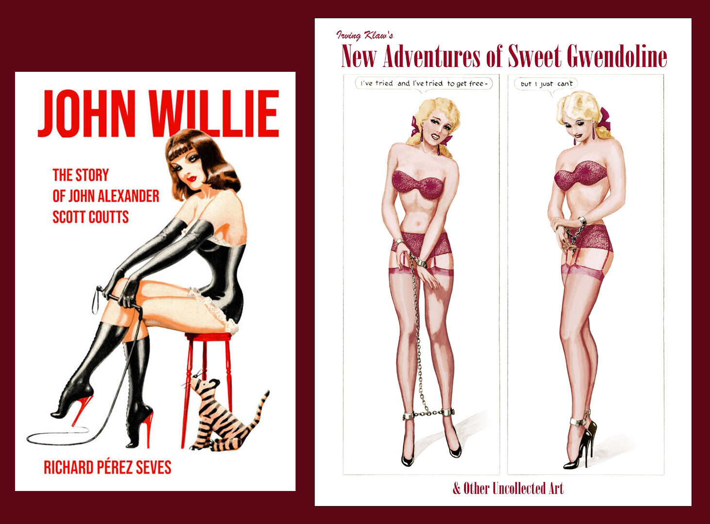 John Willie, 2 Books, New Adventures of Sweet Gwendoline, John Willie Biography