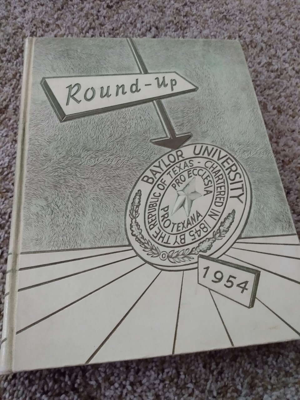 Baylor University 1954 Yearbook Round Up Annual Hardback Book Waco Texas Bears