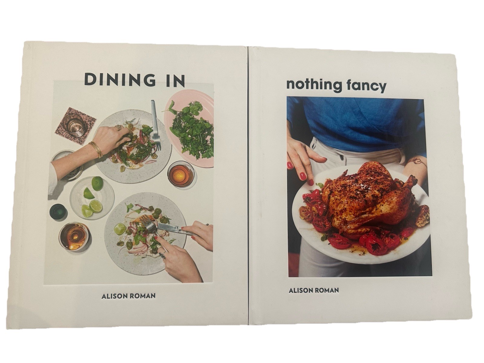 Alison Roman Hard Cover Book Bundle Dining In & Nothing Fancy Cook Books