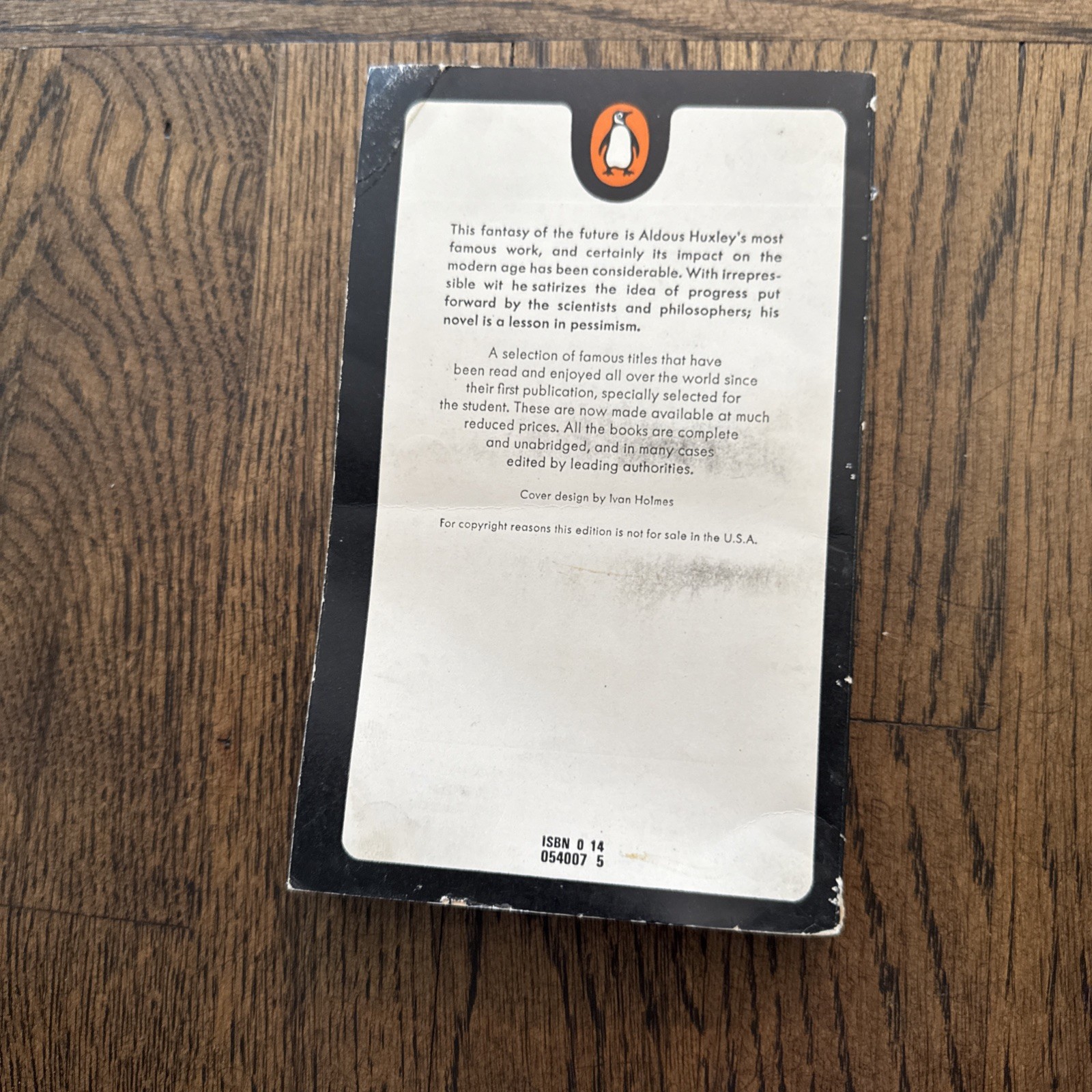 1970 BRAVE NEW WORLD Aldous Huxley Penguin International Edition PB