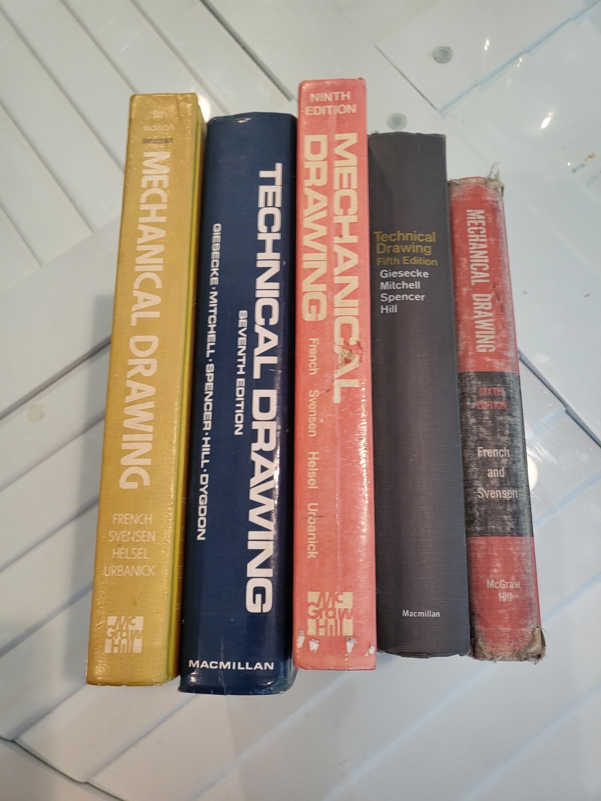 Mechanical & Technical Drawing Hardcover Text Books – Lot of 5