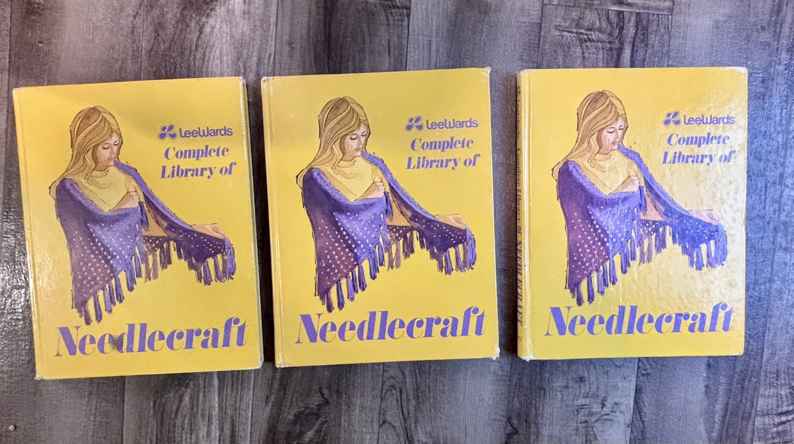 LEE WARDS COMPLETE LIBRARY OF NEEDLECRAFT (3 VOLUMES) – Hardcover