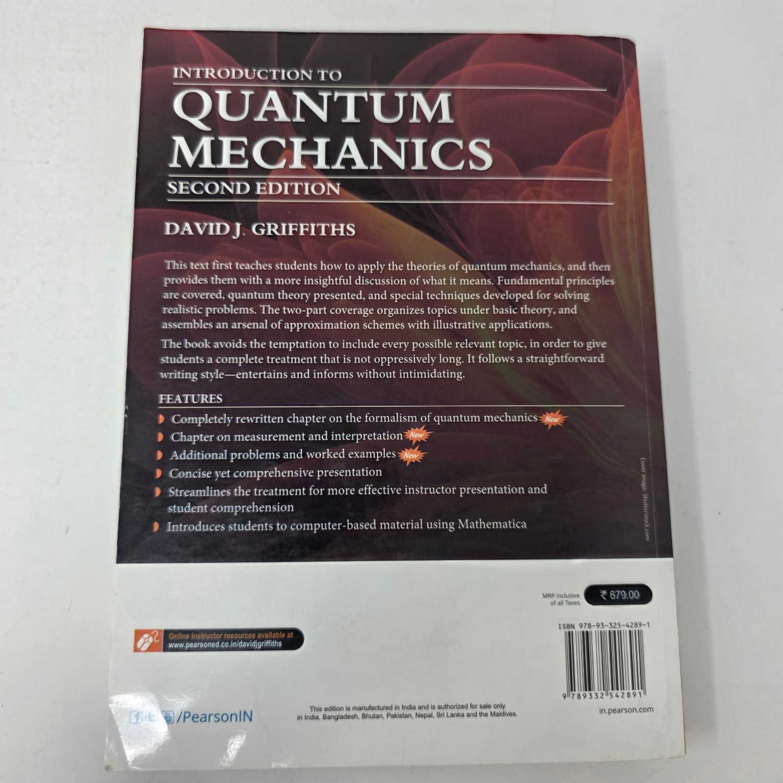 Introduction to Quantum Mechanics Griffiths 2018 Second Edition Physics Pearson