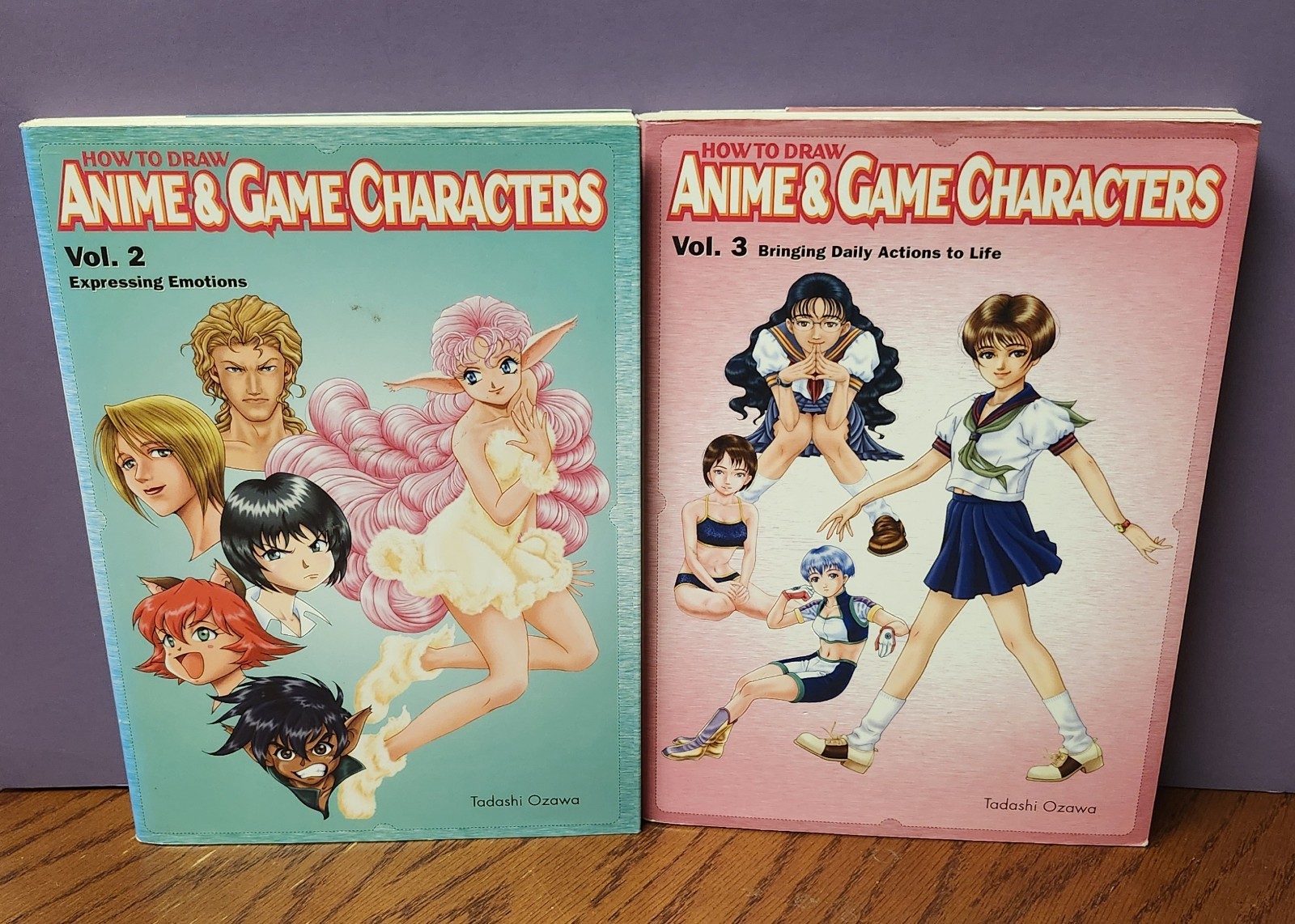Lot of 2 How to Draw Anime & Game Characters Vol 2 & 3 Tadashi Ozawa Manga Art