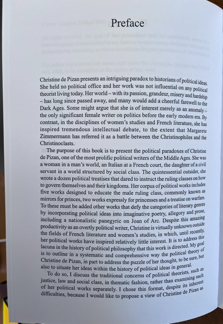 Medieval France History – Political Theory & Philosophy of Christine de Pizan