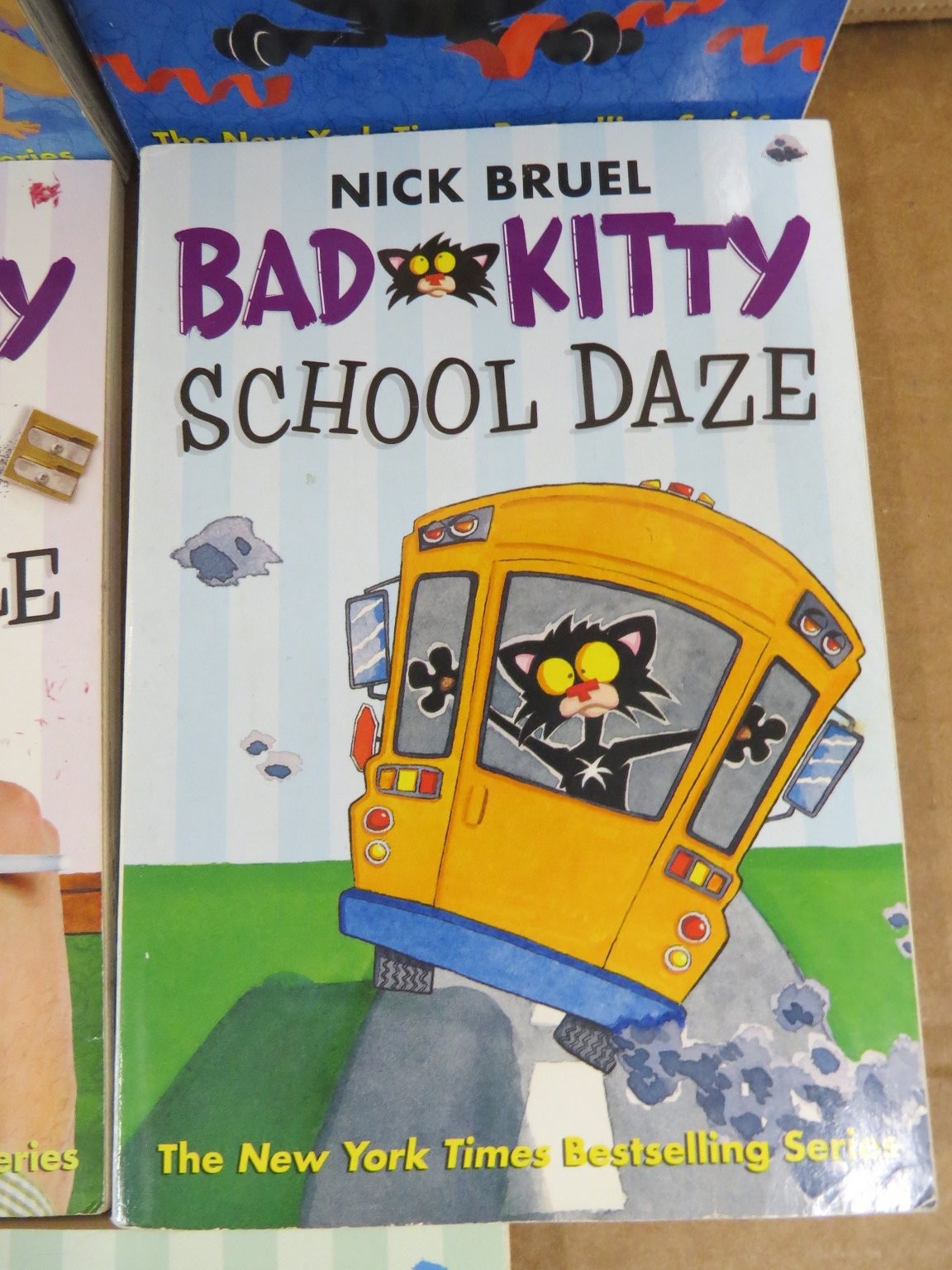 Bad Kitty 8 Book Lot Nick Bruel School Daze President Bath Humor Square Fish