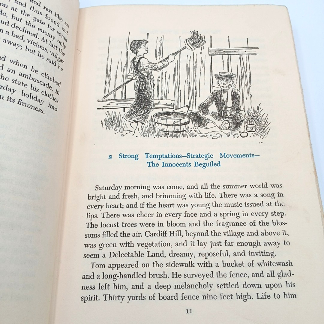 VTG Tom Sawyer Mark Twain Junior Deluxe Edition Hardcover1956 Illustrated