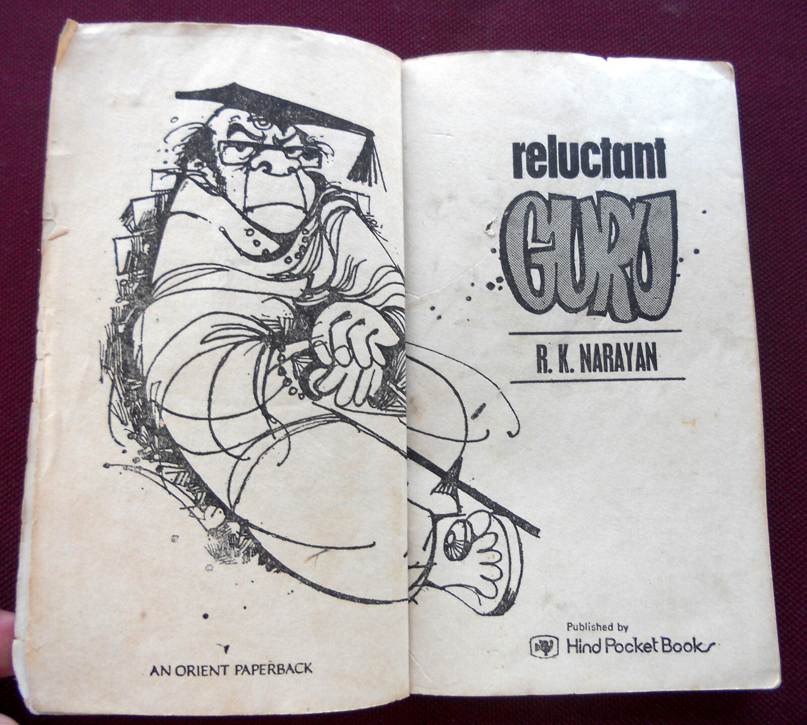 Reluctant Guru First Edition 1974 R K Narayan Signed Rare book only signed copy