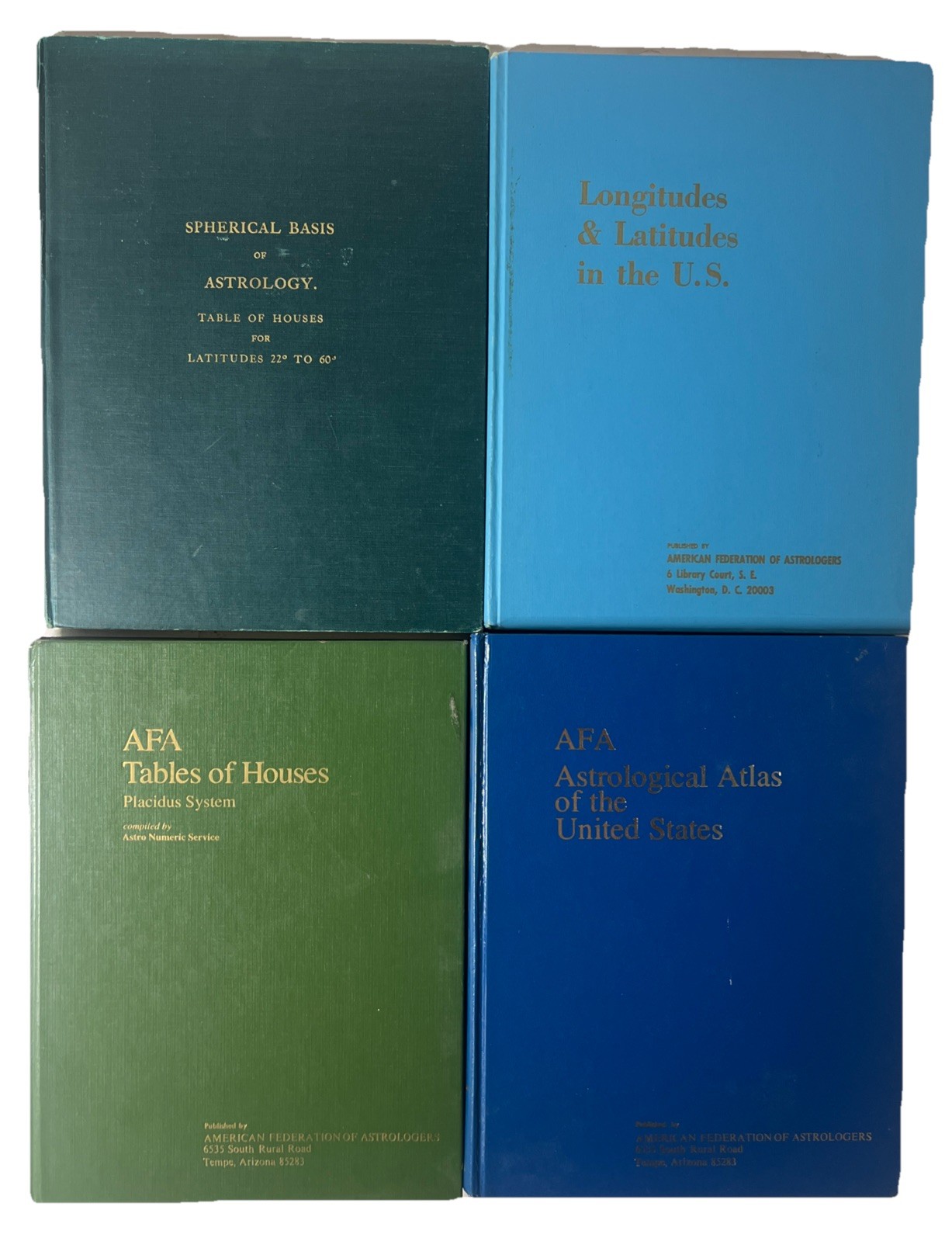 Lot Of 4 Astrology AFA Books 1911-1977