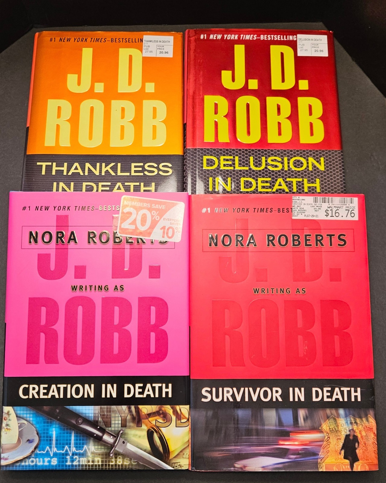 J.D. Robb Hardcover Books Mix Lot 4 / Multiple Titles Suspense reading