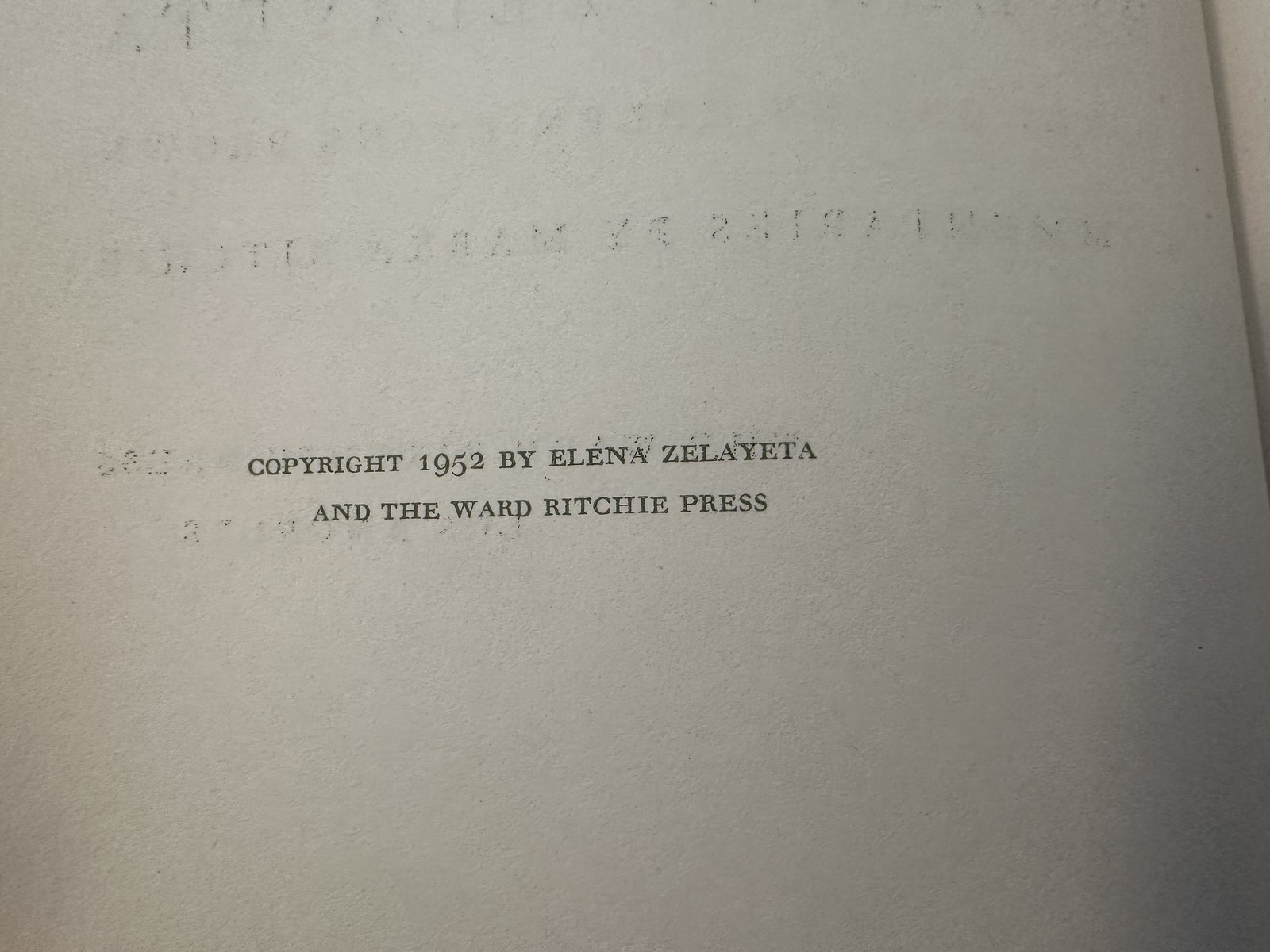 Elena’s Fiesta Recipes 1952 HC 1st cooking cook book Ward Ritchie Elena Zelayeta