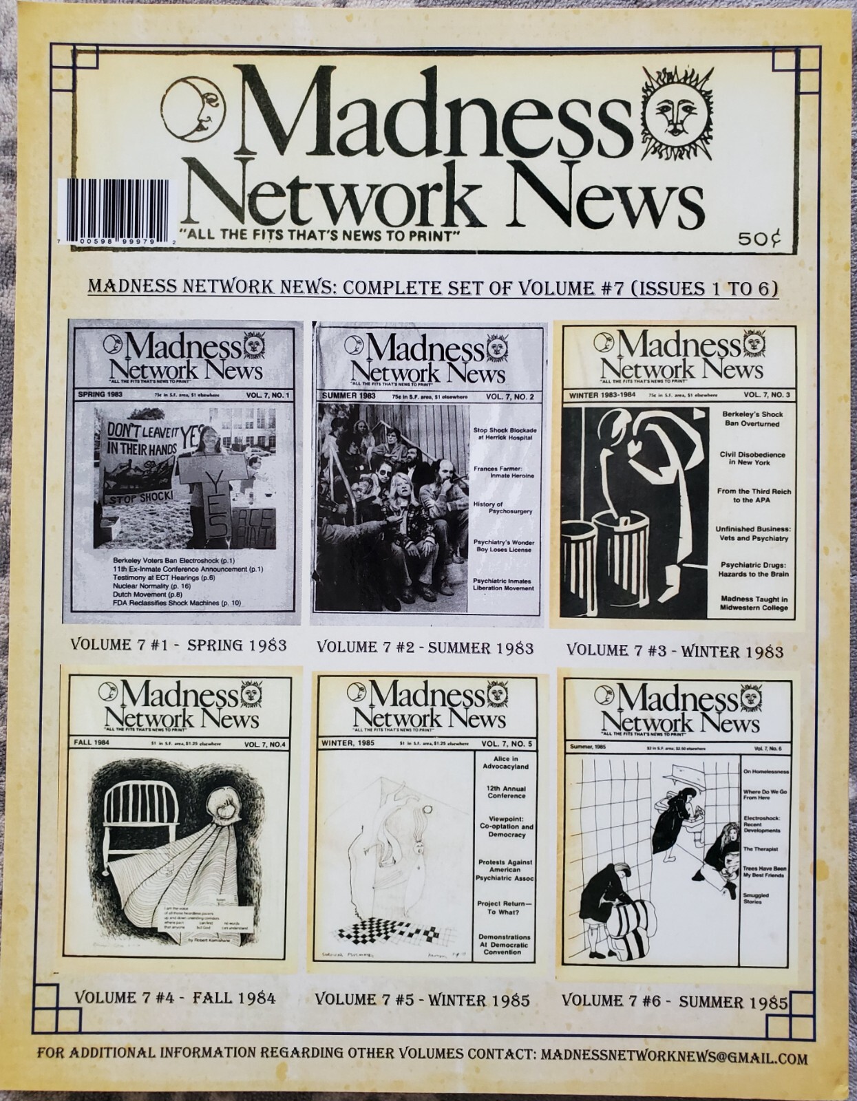 Madness Network News 8.5 X 11 Full Volume Books, (Volumes: 1, 2, 3, 5, 6, 7 & 8)