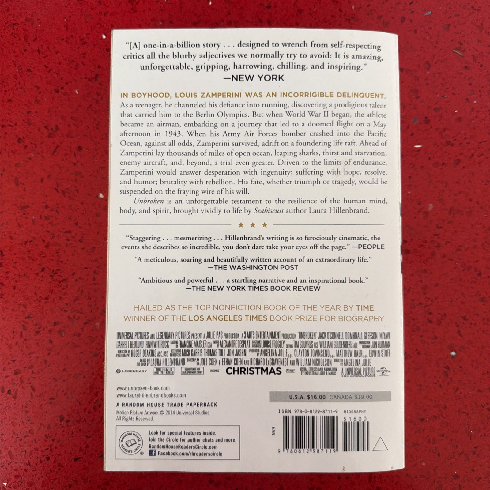 Unbroken by Laura Hillenbrand (2014, Paperback)