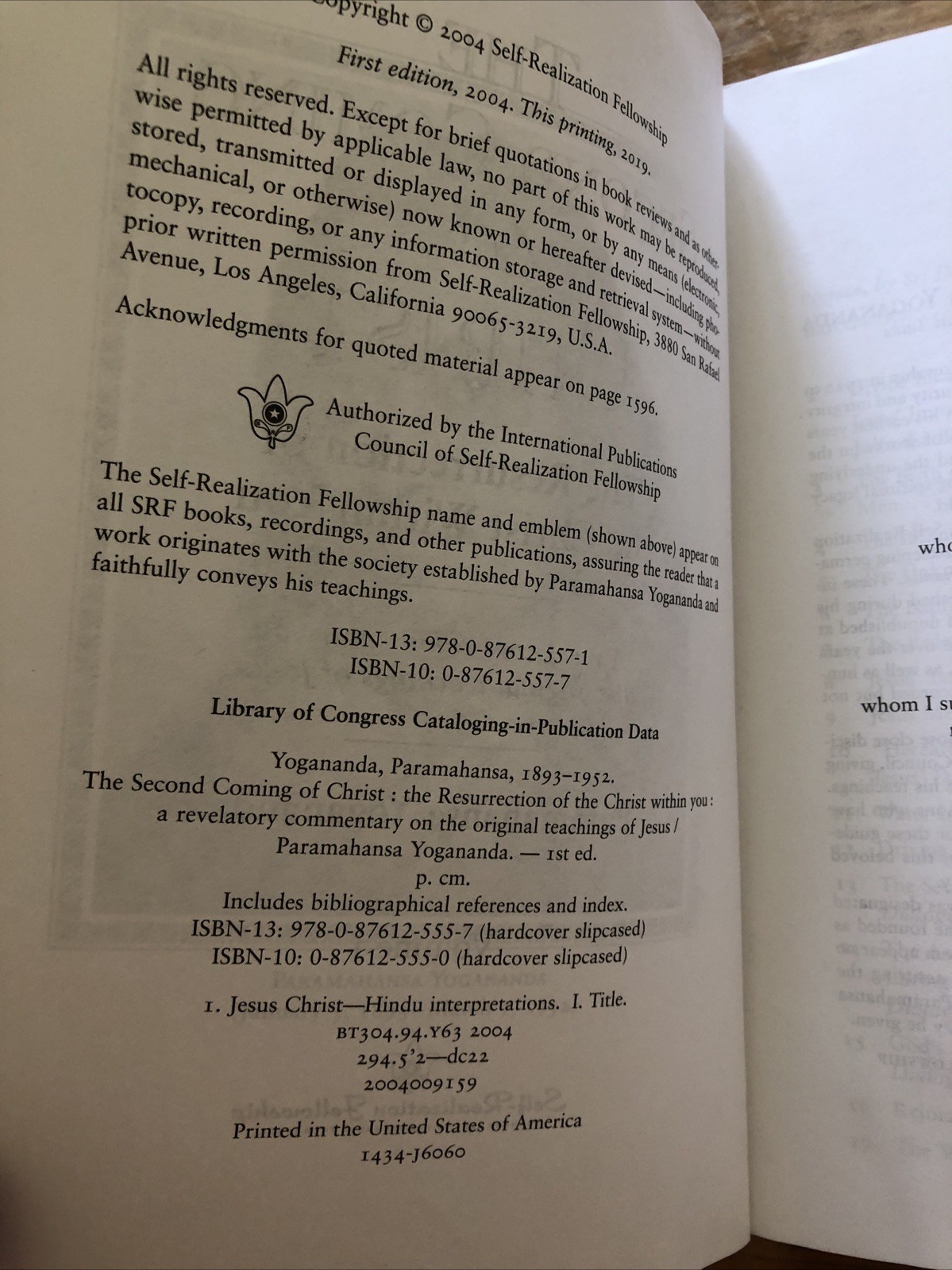 Second Coming of Christ – Paramahansa Yogananda 2008 Softcover 2 Vol Box Set