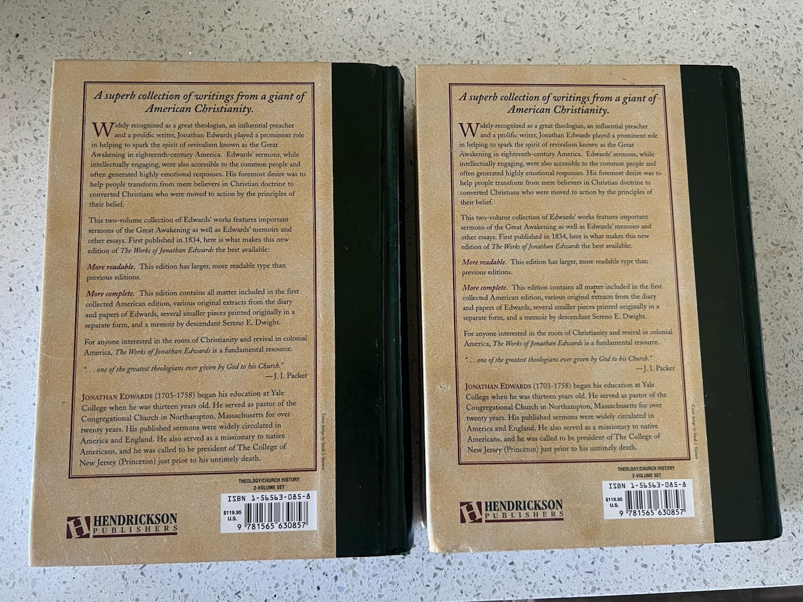 The Works of Jonathan Edwards, 2 Volume Set – Hardcover