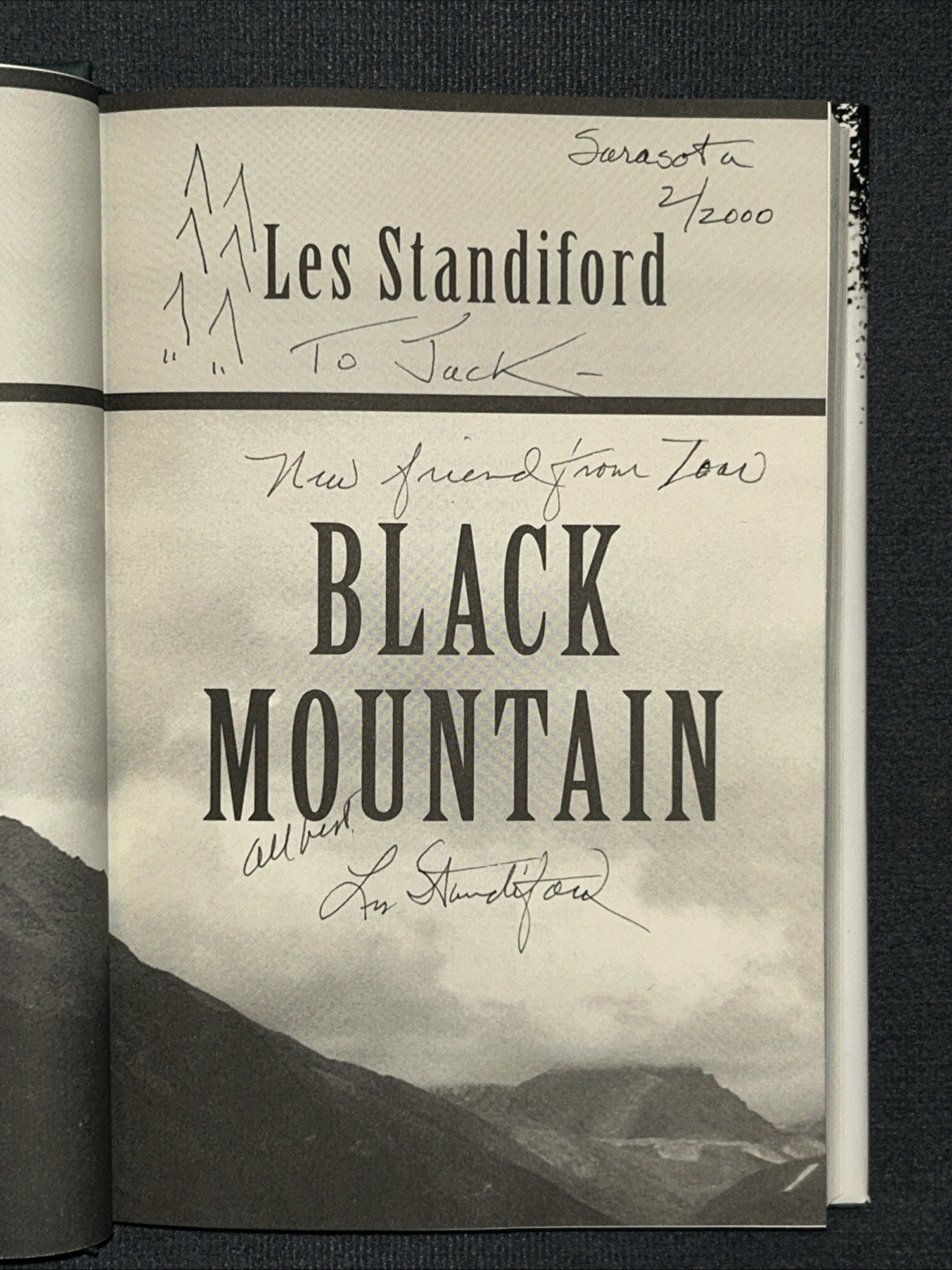 Black Mountain by Les Standiford Hardcover With Dust Jacket SIGNED 1st Edition