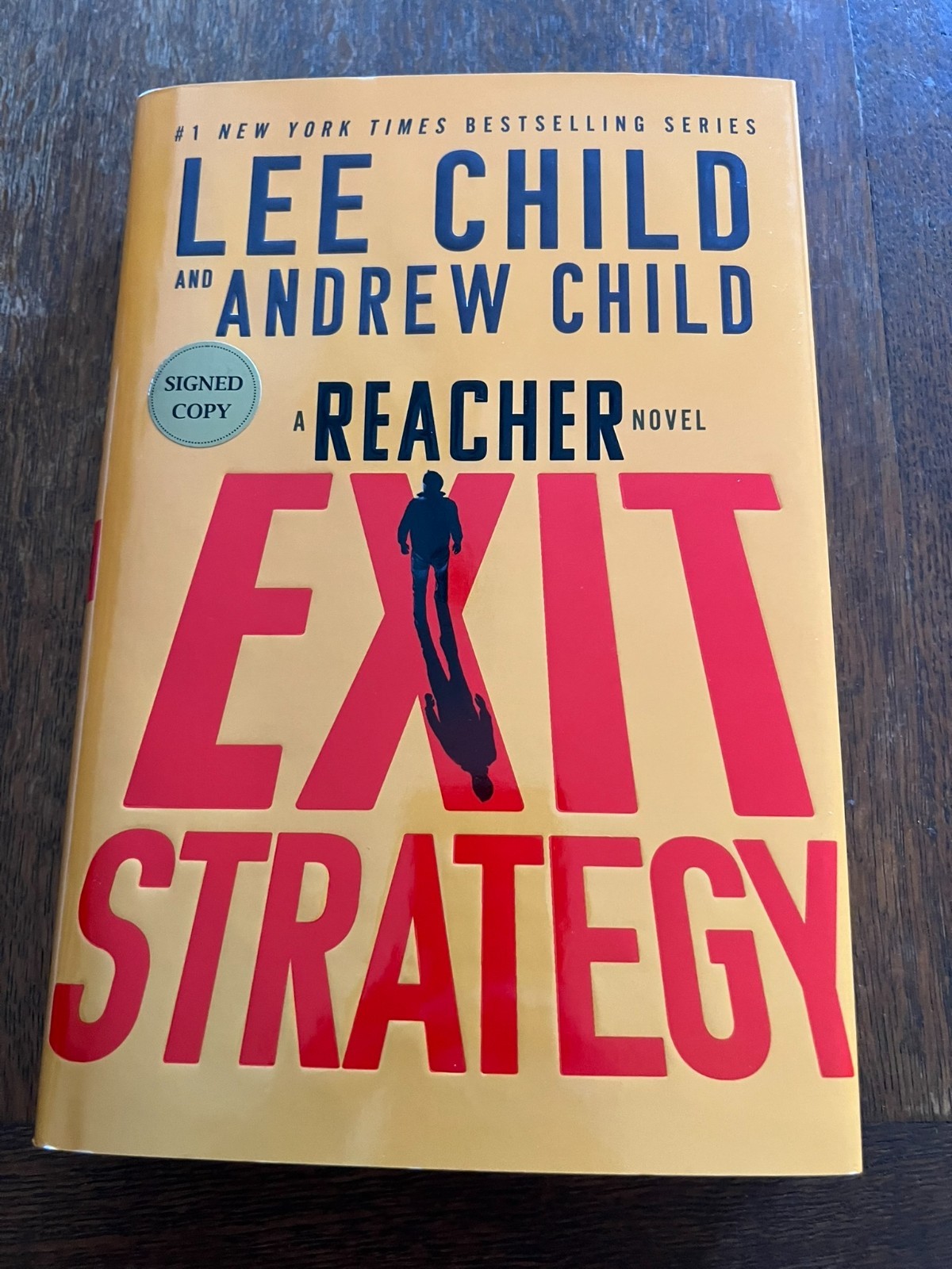 Exit Strategy by Lee Child and Andrew Child SIGNED X 2 1st Hardcover Brand New