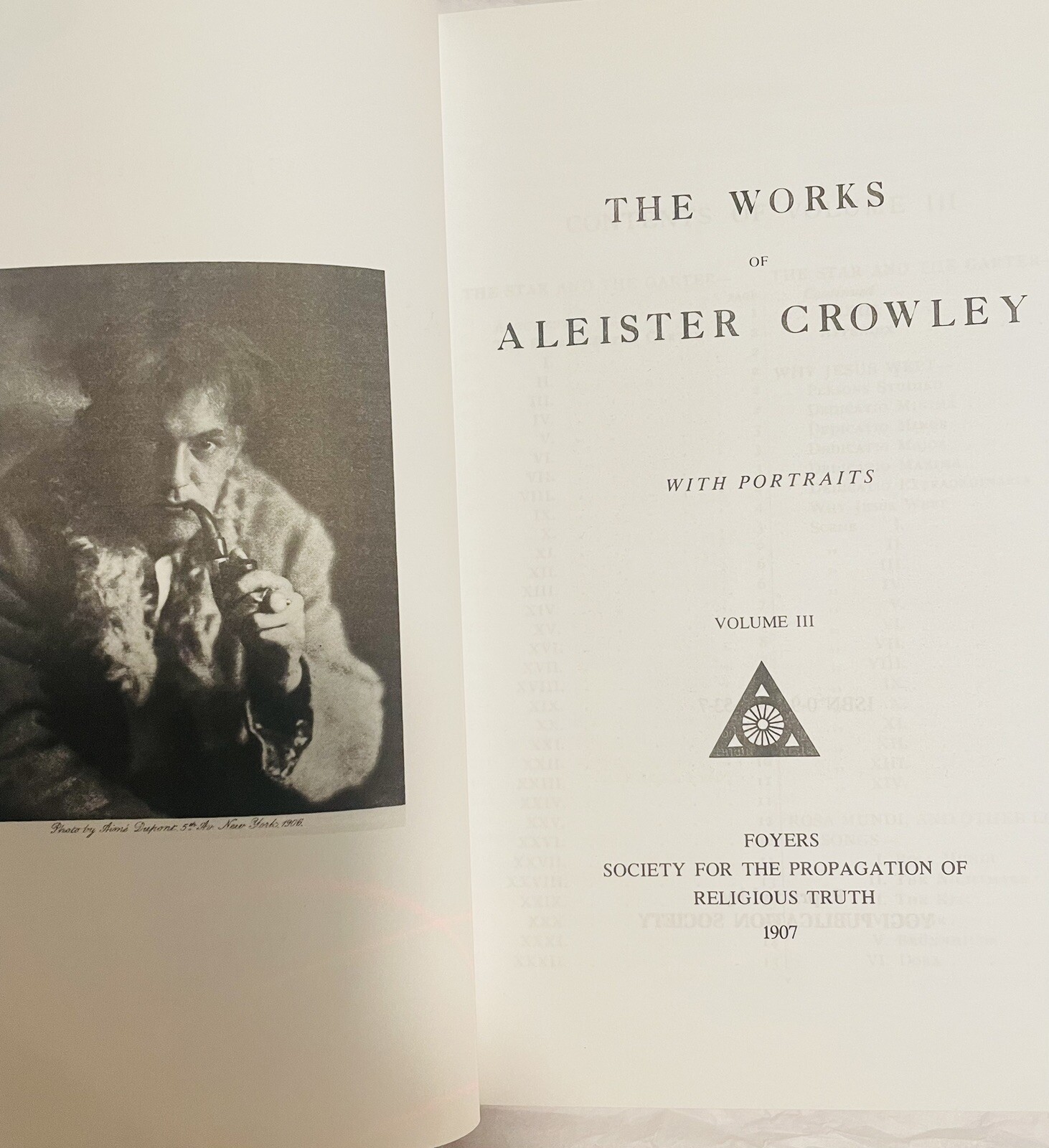 Collected Works of Aleister Crowley Hardcover, 3 Volume Set (with portraits)