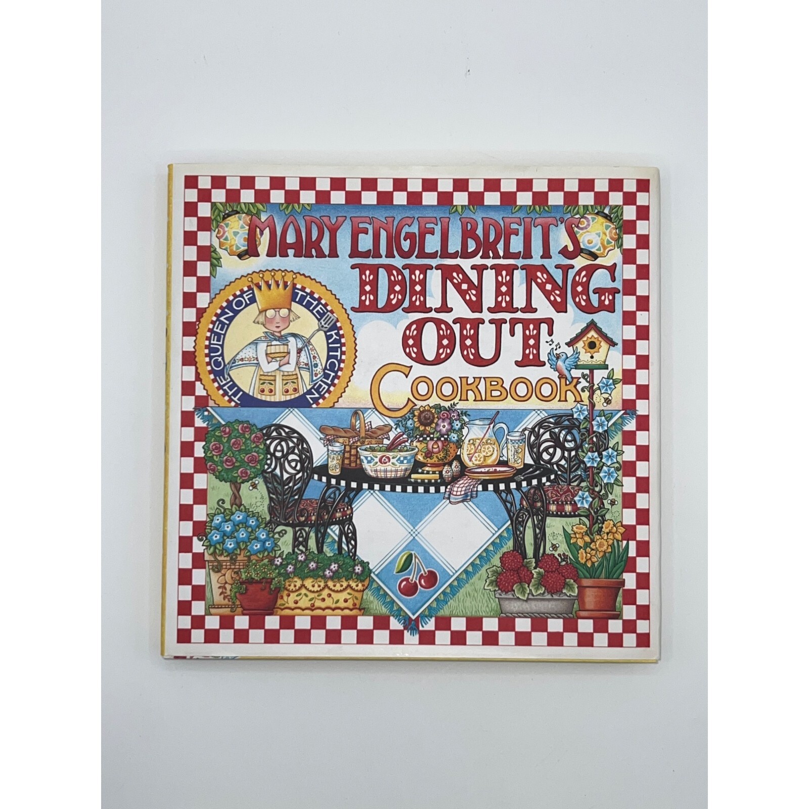 Mary Englebreit dining out cookbook 10.25×10.25×0.75