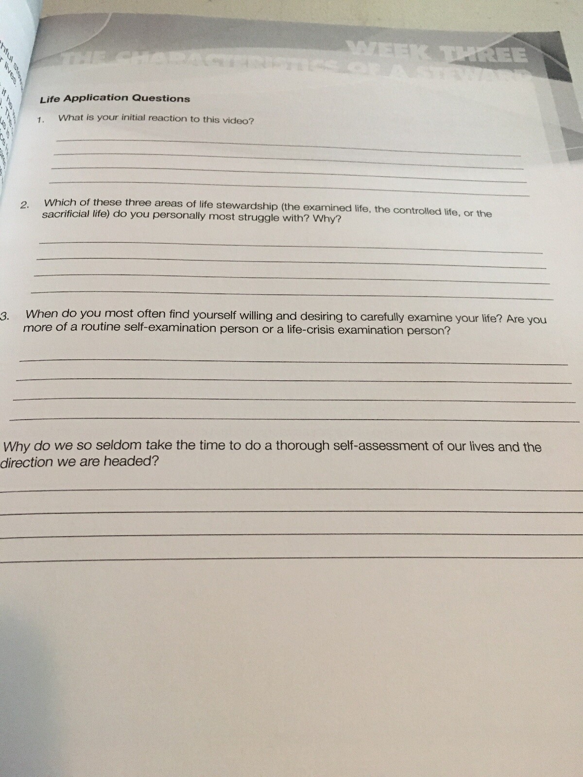 Who’s in Charge Here? 13 Week life Stewardship Study. Study Guide. 172 Pages.
