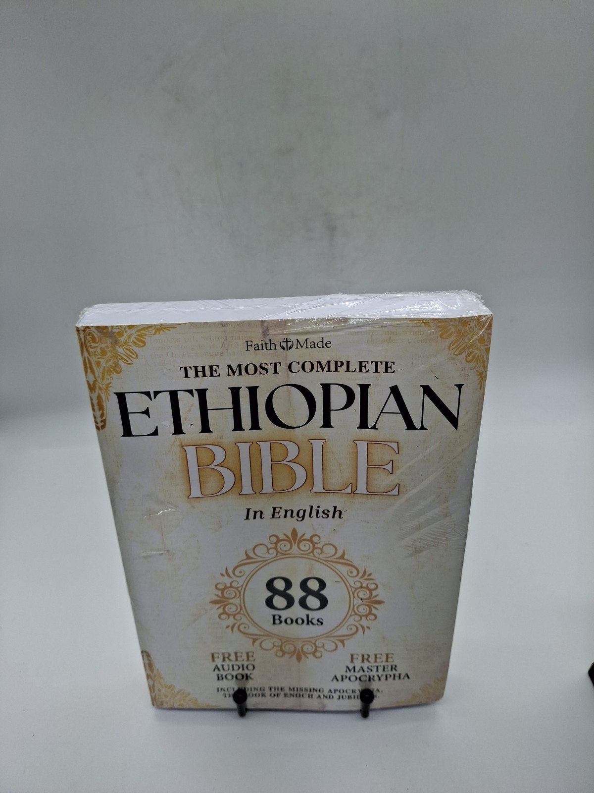 Faith Made Ethiopian Bible in English 88 Books Paperback Gold/Beige