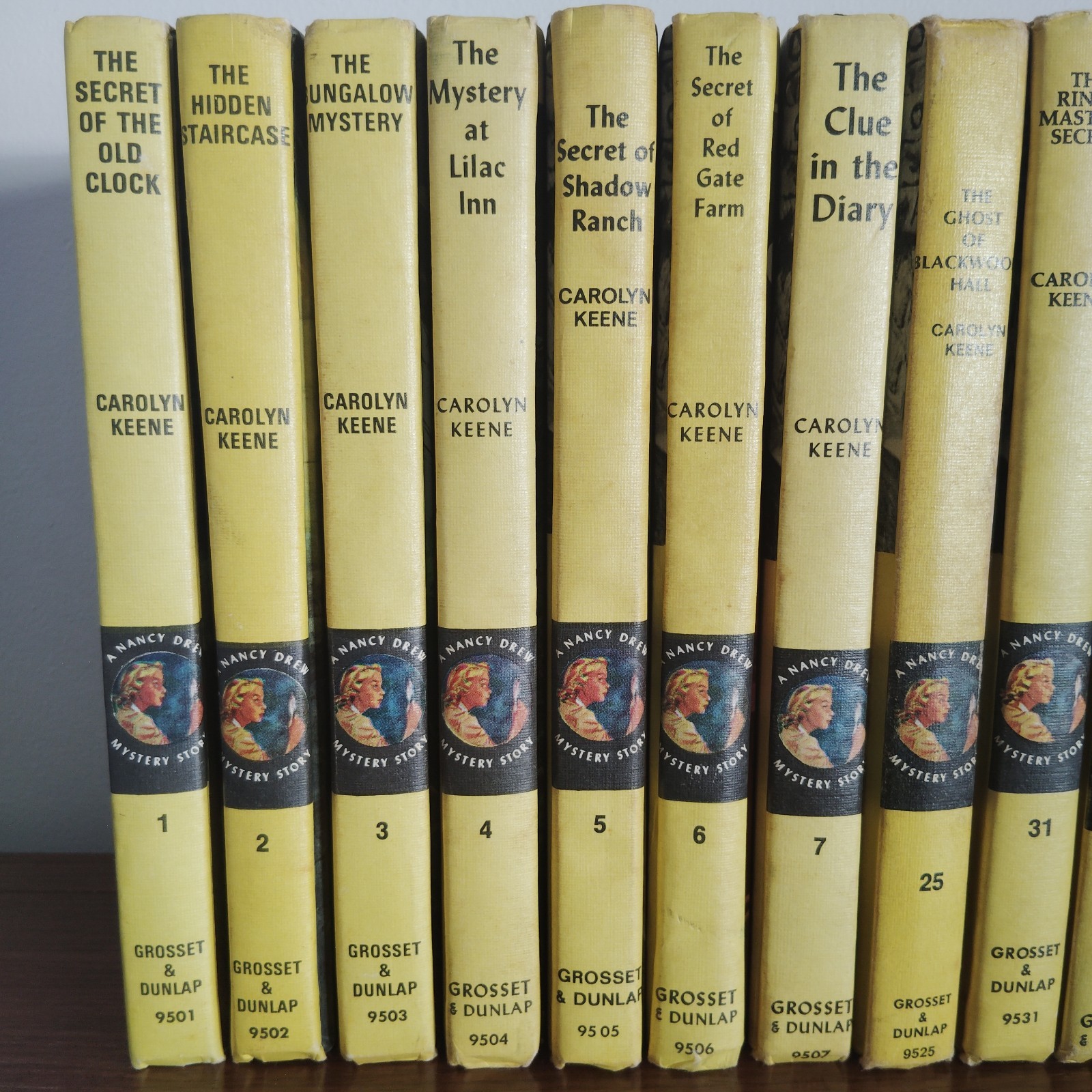 15 Lot of Nancy Drew Mystery Vintage Matte Cover Hardcover Books Carolyn Keene