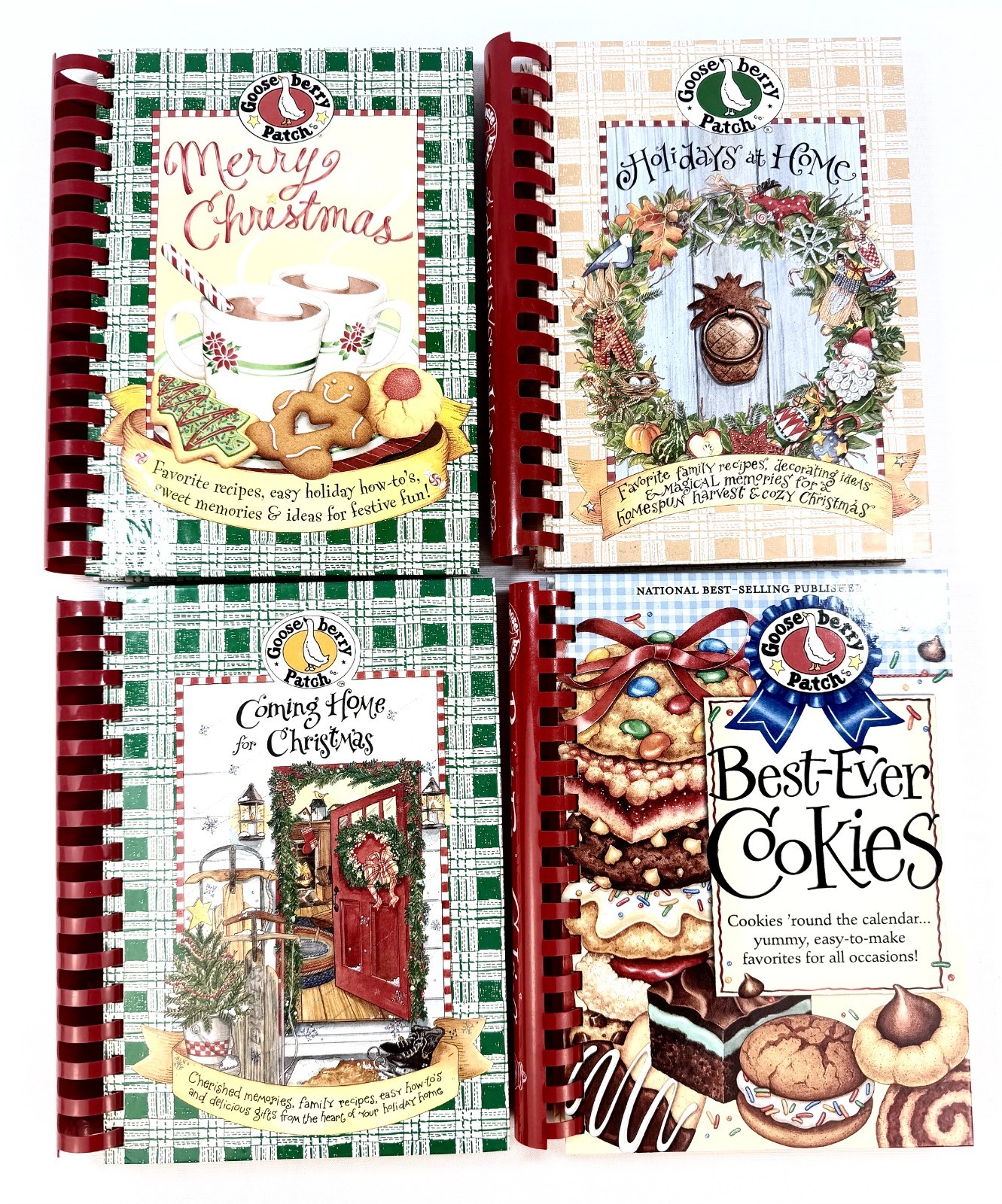 Lot of 4 Gooseberry Patch Cookbooks Holidays Christmas Thanksgiving Home Cookies