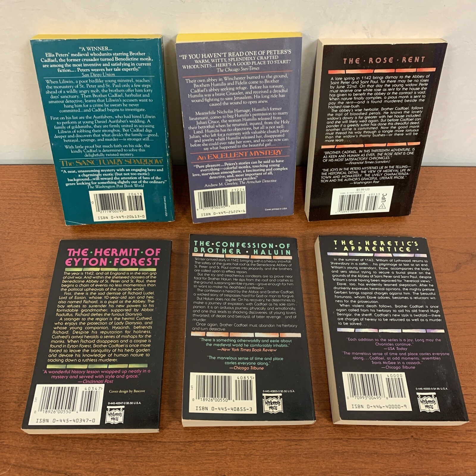 Vtg Lot Set of 17 Brother Cadfael Mysteries by Ellis Peters (PB, 1970s – 1990s)