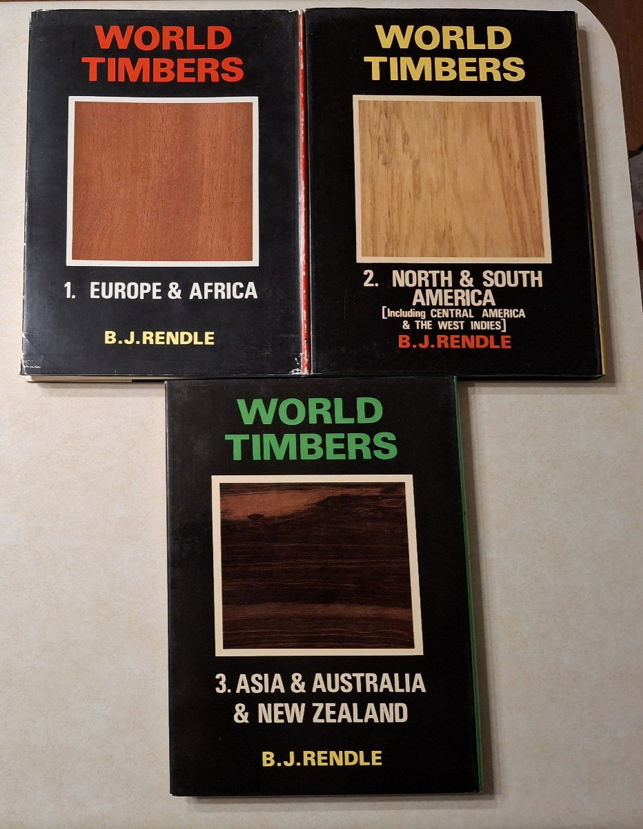 World Timbers B.J. Rendle Complete 3 Volume Set Wood Woodworking Reference Books