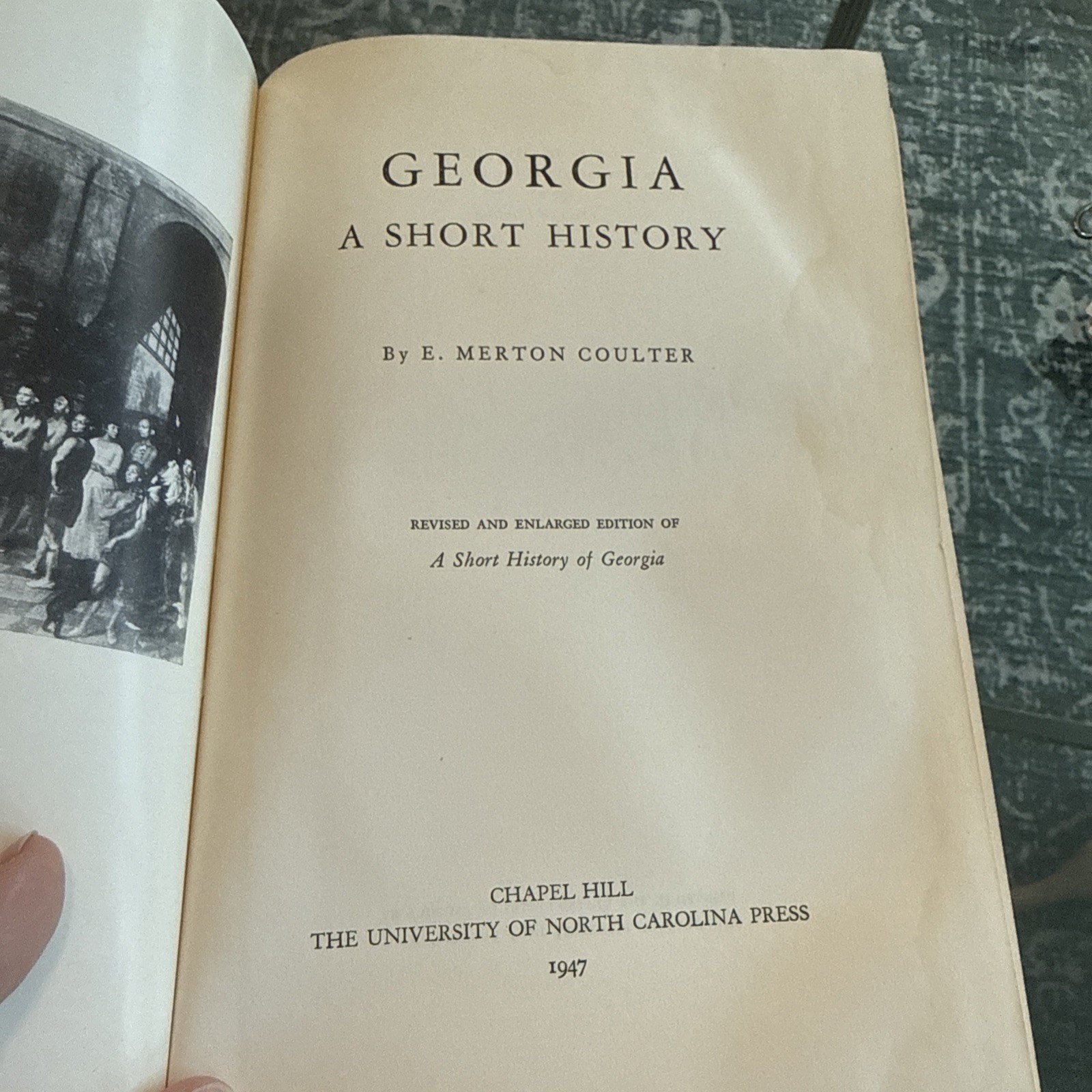 Vintage Georgia A Short History by E. Merton Coulter 1947 Illustrated Book HC
