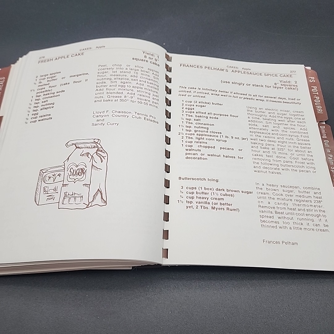 Vintage COOKBOOK A Taste Of Palm Springs 1979 Spiral Benefit Cookbook 390 Page