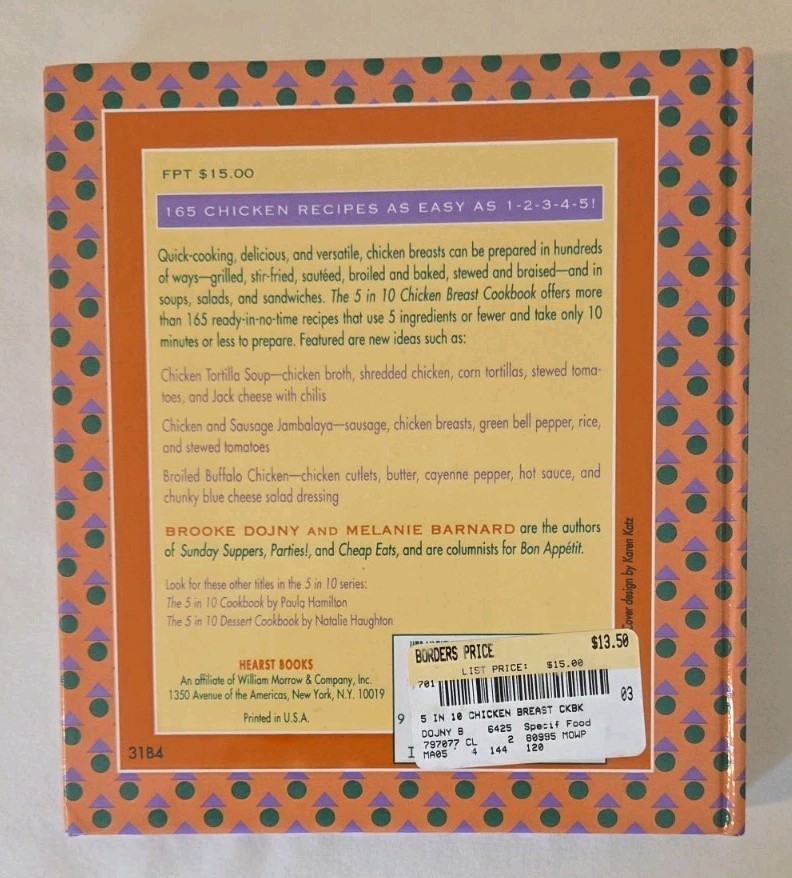 The 5 In 10 Chicken Breast Cookbook By Barnard